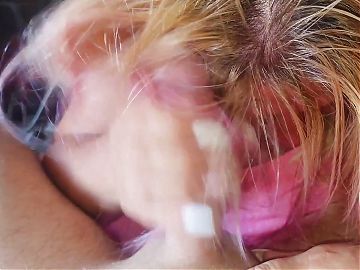 For the First Time I Do a Stepson Hairjob, Cum on My Hair